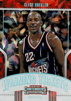 2018-19 Panini Contenders - Winning Tickets Cracked Ice #14 Clyde Drexler Front