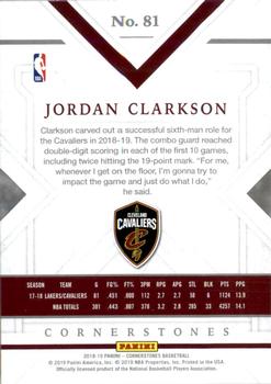 2018-19 Panini Cornerstones #81 Jordan Clarkson Back