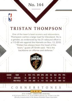 2018-19 Panini Cornerstones #144 Tristan Thompson Back