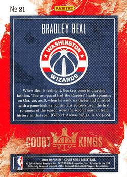 2018-19 Panini Court Kings #21 Bradley Beal Back