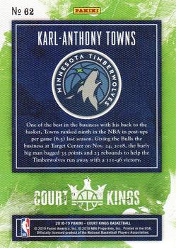 2018-19 Panini Court Kings #62 Karl-Anthony Towns Back