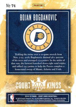 2018-19 Panini Court Kings #74 Bojan Bogdanovic Back