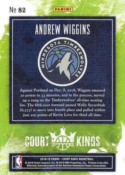 2018-19 Panini Court Kings #82 Andrew Wiggins Back