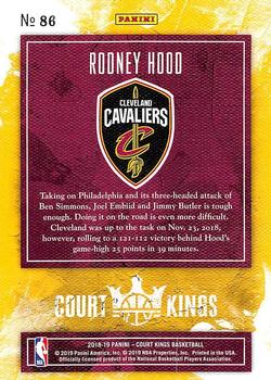 2018-19 Panini Court Kings #86 Rodney Hood Back