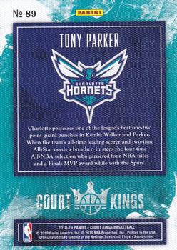 2018-19 Panini Court Kings #89 Tony Parker Back