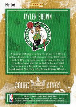2018-19 Panini Court Kings #98 Jaylen Brown Back