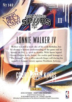 2018-19 Panini Court Kings #142 Lonnie Walker IV Back