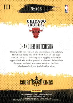 2018-19 Panini Court Kings #195 Chandler Hutchison Back