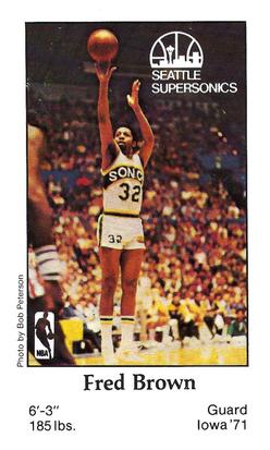 1978-79 Seattle SuperSonics Police #NNO Fred Brown Front