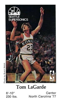 1978-79 Seattle SuperSonics Police #NNO Tom LaGarde Front