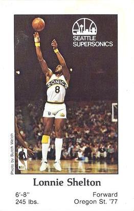 1978-79 Seattle SuperSonics Police #NNO Lonnie Shelton Front