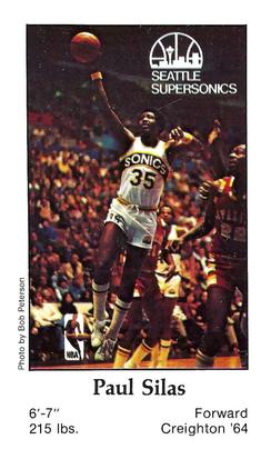 1978-79 Seattle SuperSonics Police #NNO Paul Silas Front