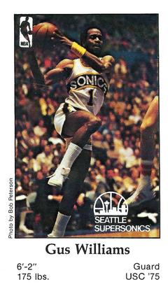 1978-79 Seattle SuperSonics Police #NNO Gus Williams Front
