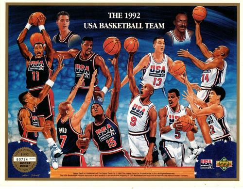 1991-92 Upper Deck Sheets #NNO 1992 USA Basketball Team Front