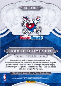 2018-19 Panini Crown Royale - Crown Autographs Gold #CA-DTH David Thompson Back