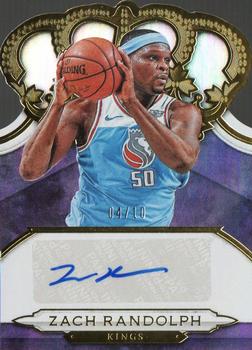 2018-19 Panini Crown Royale - Crown Autographs Gold #CA-ZRD Zach Randolph Front