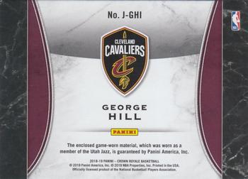 2018-19 Panini Crown Royale - Jerseys #J-GHI George Hill Back