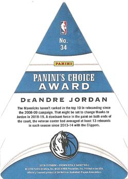 2018-19 Panini Crown Royale - Panini's Choice #34 DeAndre Jordan Back