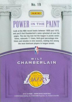 2018-19 Panini Crown Royale - Power in the Paint #19 Wilt Chamberlain Back