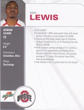 2006-07 Ohio State Buckeyes #NNO Ron Lewis Back