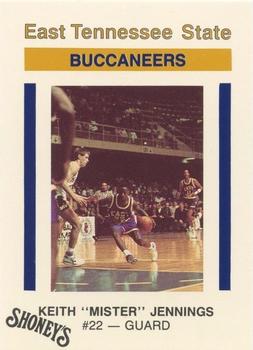 1989-90 East Tennessee State Buccaneers Police #NNO Keith Jennings Front