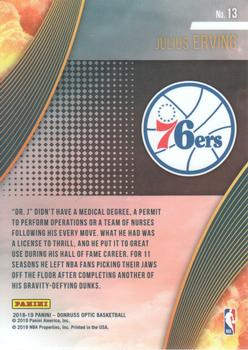 2018-19 Donruss Optic - All Clear for Takeoff #13 Julius Erving Back