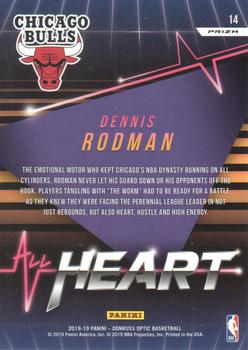 2018-19 Donruss Optic - All Heart Holo #14 Dennis Rodman Back