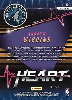 2018-19 Donruss Optic - All Heart Red #12 Andrew Wiggins Back