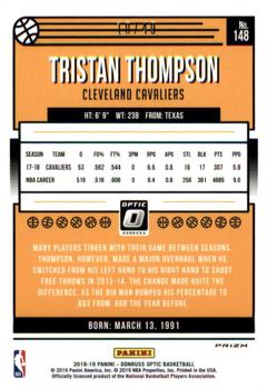 2018-19 Donruss Optic - Blue #148 Tristan Thompson Back