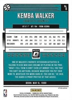 2018-19 Donruss Optic - Blue Velocity #8 Kemba Walker Back