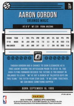 2018-19 Donruss Optic - Checkerboard #39 Aaron Gordon Back
