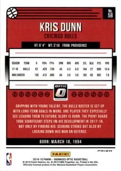 2018-19 Donruss Optic - Checkerboard #58 Kris Dunn Back