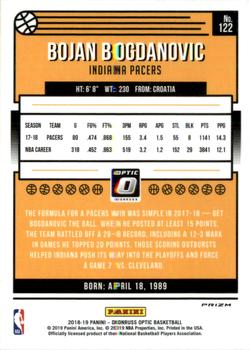 2018-19 Donruss Optic - Checkerboard #122 Bojan Bogdanovic Back