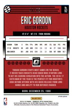 2018-19 Donruss Optic - Choice Red #92 Eric Gordon Back