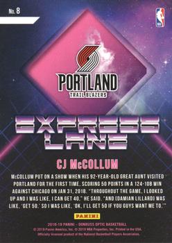 2018-19 Donruss Optic - Express Lane #8 CJ McCollum Back