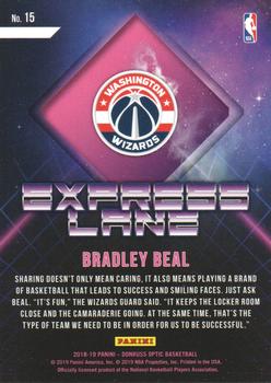 2018-19 Donruss Optic - Express Lane #15 Bradley Beal Back
