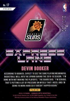 2018-19 Donruss Optic - Express Lane Lime Green #17 Devin Booker Back