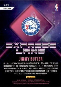 2018-19 Donruss Optic - Express Lane Lime Green #21 Jimmy Butler Back