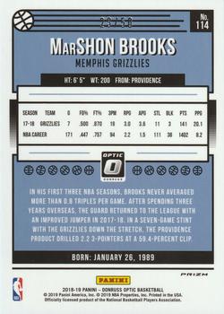 2018-19 Donruss Optic - Fast Break Blue #114 MarShon Brooks Back