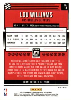 2018-19 Donruss Optic - Fast Break Holo #14 Lou Williams Back