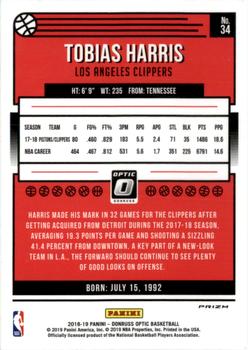 2018-19 Donruss Optic - Fast Break Holo #34 Tobias Harris Back
