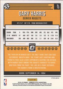 2018-19 Donruss Optic - Fast Break Holo #70 Gary Harris Back