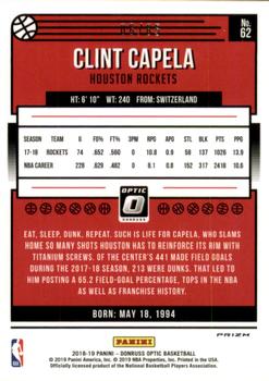 2018-19 Donruss Optic - Fast Break Red #62 Clint Capela Back