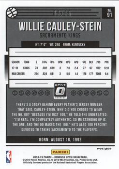 2018-19 Donruss Optic - Fast Break Red #91 Willie Cauley-Stein Back