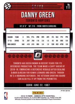 2018-19 Donruss Optic - Fast Break Red #111 Danny Green Back