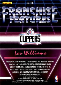 2018-19 Donruss Optic - Franchise Features #13 Lou Williams Back