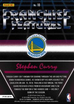 2018-19 Donruss Optic - Franchise Features Holo #10 Stephen Curry Back