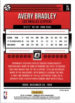 2018-19 Donruss Optic - Hyper Pink #24 Avery Bradley Back