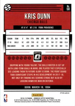 2018-19 Donruss Optic - Hyper Pink #58 Kris Dunn Back