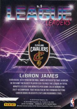 2018-19 Donruss Optic - League Leaders #9 LeBron James Back